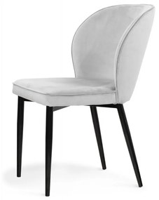 Scaun tapitat Aine gri/negru h87 cm