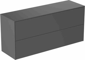 Dulap baza suspendat Ideal Standard Atelier Conca 2 sertare cu blat 120 cm antracit mat