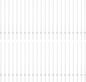 vidaXL Stâlp de gard. 44 pcs Argintiu 180 cm Oțel