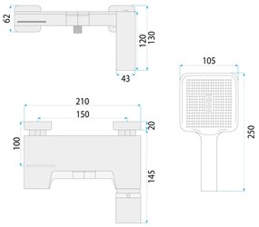 Baterie pentru cadă REA Joe Brush Gold