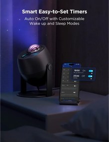 Smart lampa tip proiector Govee Star Light Projector H6093, 12 W, RGBW, Control vocal, Wi-Fi, Bluetooth, Negru
