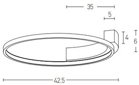 Aplică LED/25W/230V d. 42,5 cm alb Zambelis 2075
