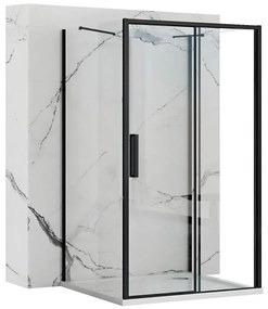 Cabina de dus Rapid Slide Negru 110x100cm, Rea