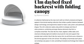 Pat de zi modern cu spatar fix si parasolar lounge ULM