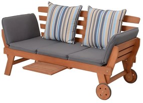 Bancă de grădină maro din lemn masiv Rincon – Garden Pleasure