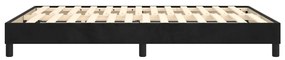 Cadru de pat box spring, negru, 140x190 cm, catifea Negru, 25 cm, 140 x 190 cm