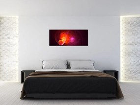 Tabloul modern cu abstracțiune roz (120x50 cm)