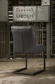 Scaun piele artificiala Ferro gri