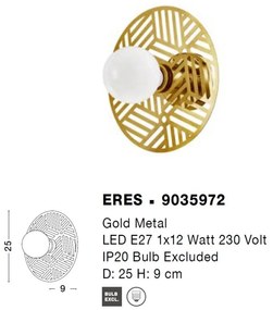 Aplica de perete/tavan metal design decorativ ERES