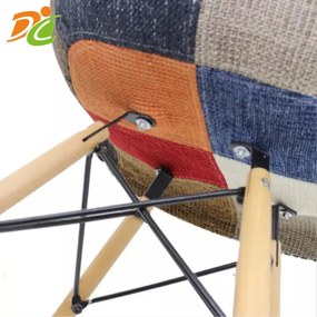ShopJK SCAUN PATCHWORK MULTICOLOR, STILUL SCANDINAV