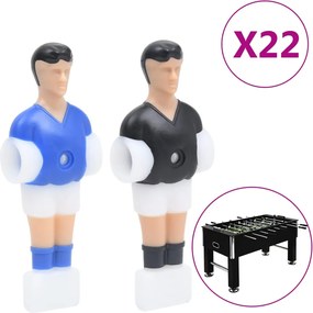 vidaXL Jucători de masă de fotbal pentru tijă de 12,7 mm, 22 buc.