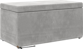 vidaXL Taburet Gri deschis 81 x 41 x 40 cm Catifea și lemn stratificat