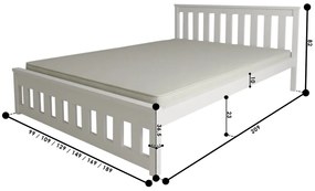 Pat MAICA 120 x 200 cm, pin Saltele: Cu saltele Coco Maxi 20 cm, Somiera pat: Cu lamele drepte