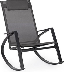 Fotoliu de grădină gri antracit din metal Ercolano – Bizzotto