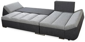 Supermobel Colțar KORFU, 271x131, Microfibră, 46 roșu/04 negru