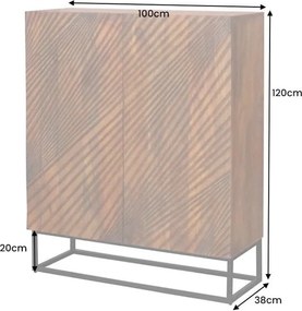 Comoda cu fronturi 3D design modern LINE ART 120cm