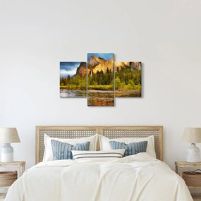 Tablou - Stânci lăngă lac (90x60 cm)