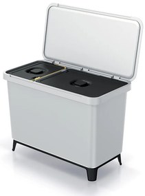 Coș de gunoi, 23 + 10 l, gri deschis