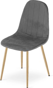 Scaun de masa PADVA VELVET, gri inchis