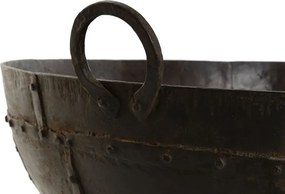 Suport decorativ vintage pentru ghivece mari și plante din metal pentru exterior, finisaj antichizat, „Tobago”