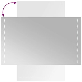 Oglinda de baie cu LED, 60x100 cm