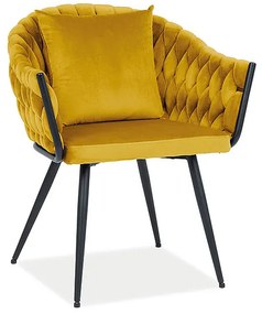 Scaun de sufragerie NoFago (Galben + Negru). Promo -7%. 1050574