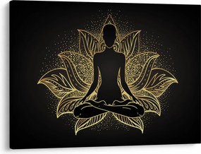Tablou - Silueta într-o floare de lotus (70x50 cm)