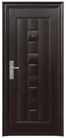 Usa metalica de exterior cu izolatie si vizor Novo Doors ND137 ,deschidere stanga dreapta, 1 yala, dimensiuni multiple,tabla 0.5/0.7 mm, balamale si