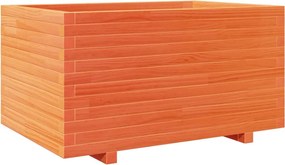 vidaXL Jardinieră grădină, maro ceruit, 90x60x49,5 cm, lemn masiv pin