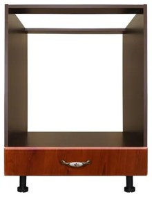 Corp pentru cuptor incorporabil cu sertar Zebra, wenge/MDF Cedru, fara blat, 60 x 82 x 57 cm
