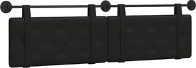 vidaXL Cap de pat suspendat Negru 170 x 55 x 5 cm Piele artificială