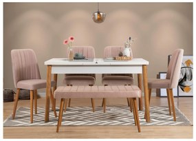 Set masă scaune Senteago (pentru  persoane) (Pin atlantic + alb + gri). 1106428