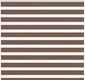 vidaXL Jaluzea tip zebra maro lățime țesătură 160,9 cm poliester