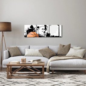 Tablou - Bachetbalist (cu ceas) (90x30 cm)