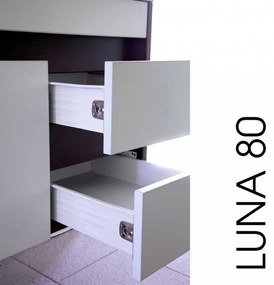 Mobilier complet de baie Luna Prime 80, stejar Sonoma-alb
