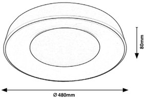 Plafoniera LED cu telecomanda design slim Ceilo alba