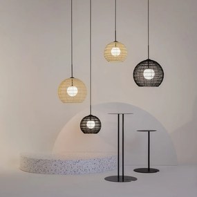 Lustra/Pendul design modern CANE 30cm bej