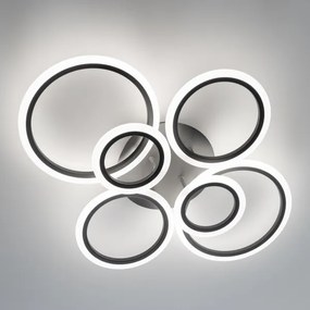 Lustră LED dimabilă aplicată Brilagi ORBITS LED/85W/230V 3000-6500K antracit + telecomandă