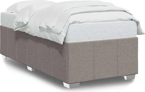 vidaXL Cadru de pat fără saltea, gri taupe, 100x200 cm, textil