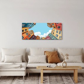Tablou - Între case (120x50 cm)