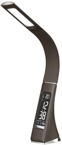 Lampa de masa LED cu display, cap rotativ, maro