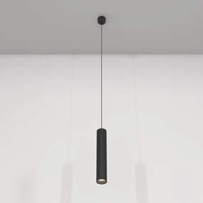 Pendul LED design tehnic Focus negru, 3000K