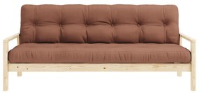 Canapea portocalie/maro extensibilă 205 cm Knob – Karup Design