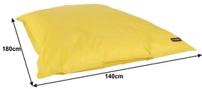 Fotoliu tip sac, material textil galben, GETAF