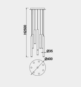 Lustra cu 8 pendule LED design modern minimalist CALA multicolor