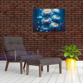 Tablou - Nuferi sub apă (70x50 cm)