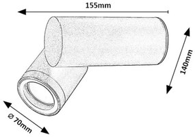 Aplica exterior cu Spot directionabil, Protectie IP44, Enol I GU10