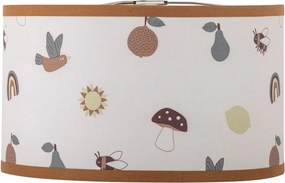 Abajur pentru copii alb/maro cu abajur textil ø 34 cm Agnes – Bloomingville Mini