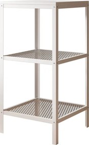 Raft metalic pentru carti, 40x80x40 cm, Rolin 1, ADRK Furniture (Culoare: Alb / Sonoma)