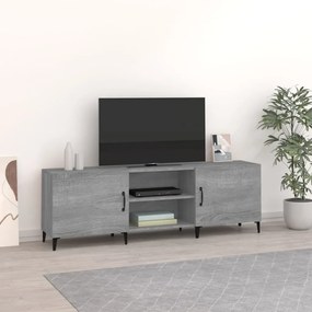 Comoda TV, gri sonoma, 150x30x50 cm, lemn compozit